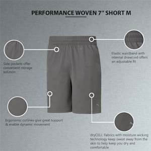 Performance Woven 7" Men's Training Shorts, CASTLEROCK, extralarge-IND